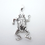 Movable Sterling Silver Frog Pendant